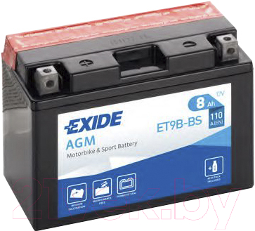 Батарея аккумуляторная EXIDE 12V 8Ah 115A Exide ET9BBS